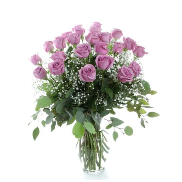Designer-2-Dozen-Rose-Vase-$105.99-24-roses,-Babies-Breath,-Assorted-Greens,-10in-Vase-(container-may-vary)-Approx-18Hx14W