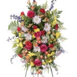 Rememberance colorful standing sympathy spray