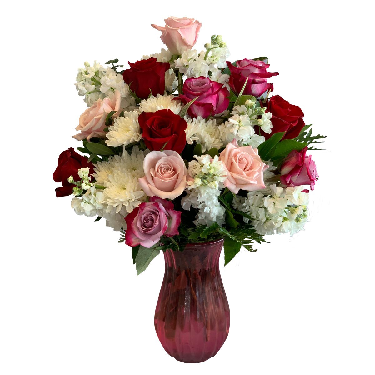 Onset lidenskabelig sukker Lovely Pastel Rainbow Dozen Rose Vase – Strack & Van Til